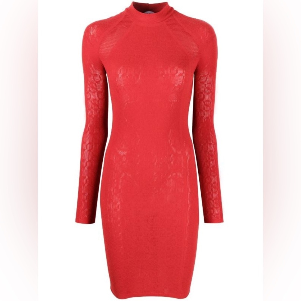 Wolford
x Simkhai intricate warp-knit minidress XS